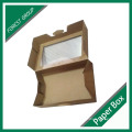 Food Grade Brown Kraft Paper Sushi Box with Clear Window